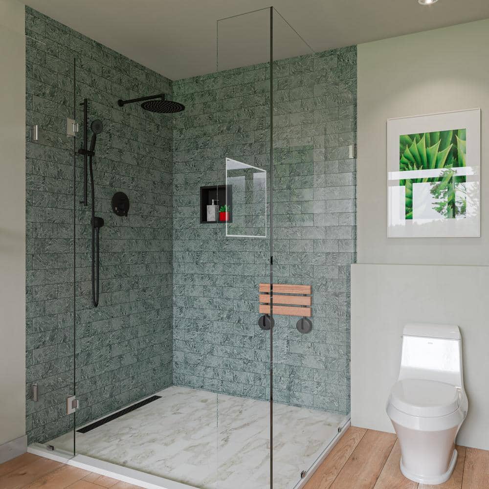 Matte Black Stainless Steel Wall Mount Shower Niche Shelf