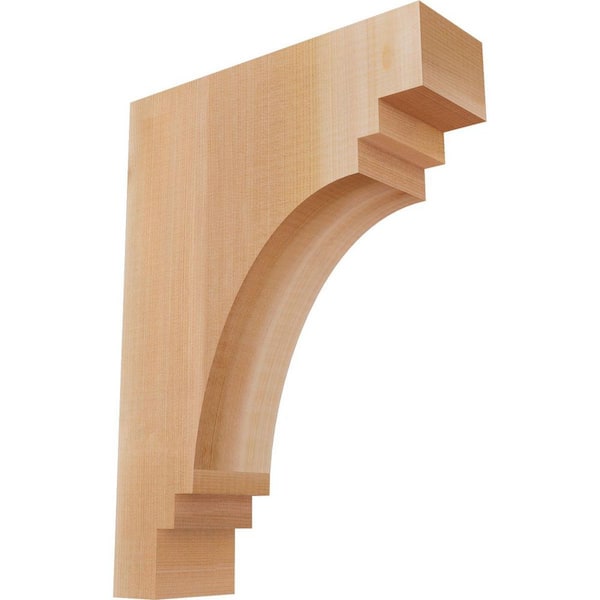 Ekena Millwork 3-1/2 in. x 12 in. x 16 in. Western Red Cedar Pescadero Smooth Corbel