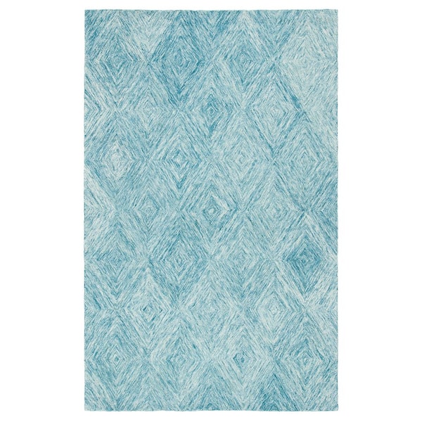SAFAVIEH Metro Light Blue 8 ft. x 10 ft. Geometric Trellis Solid Color