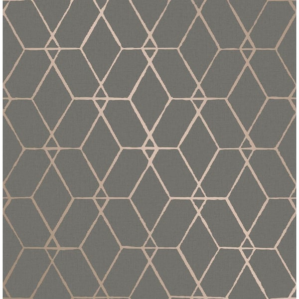 A-Street Prints Osterlen Taupe Trellis Strippable Wallpaper (Covers 56. ...