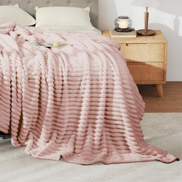 Pink Unthemed Winter Warm Throw Blanket-Super Soft Cozy Fleece Thick Sherpa Blanket Plush for Women-Throw