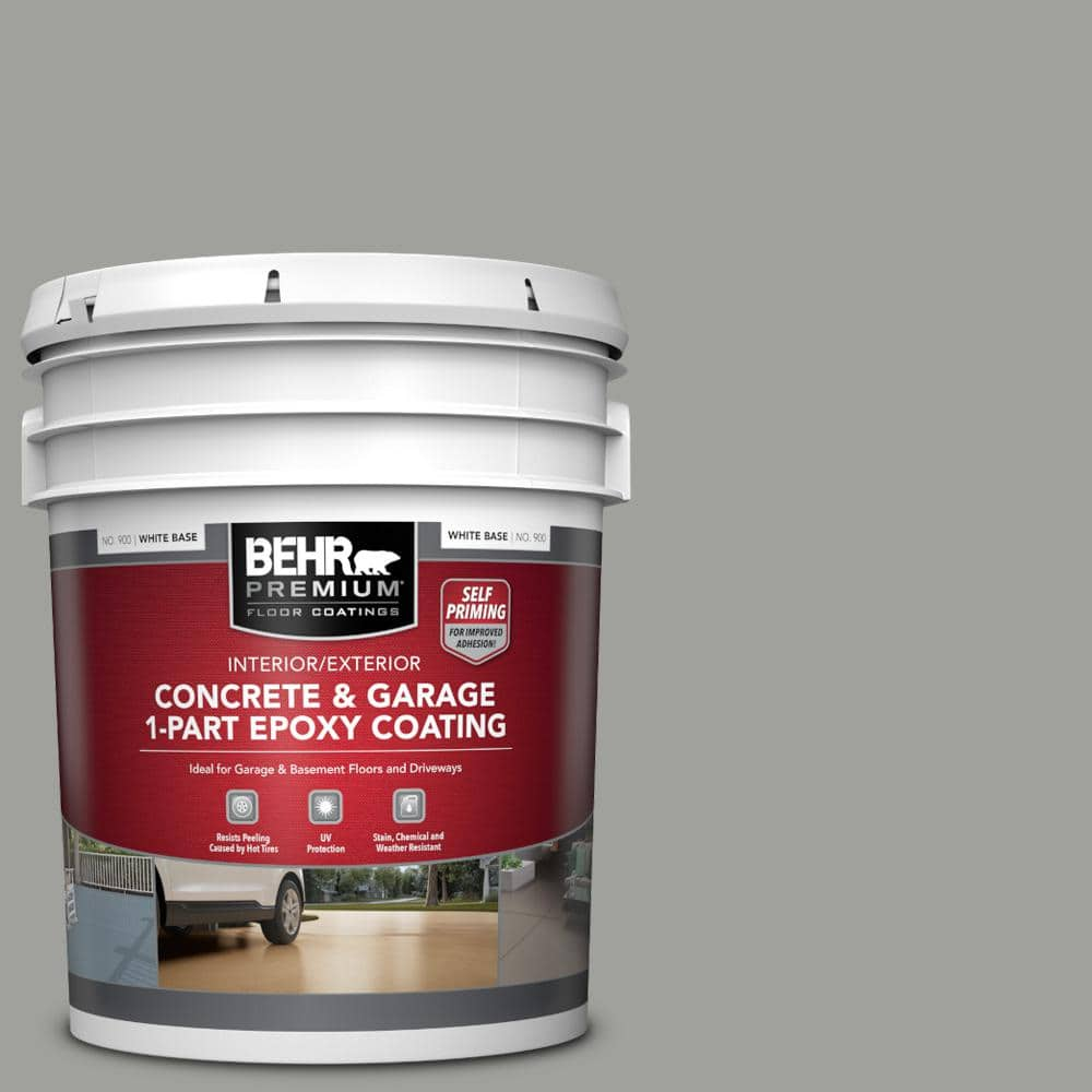 BEHR PREMIUM 5 gal. #MQ6-22 Gateway Gray Self-Priming 1-Part Epoxy ...