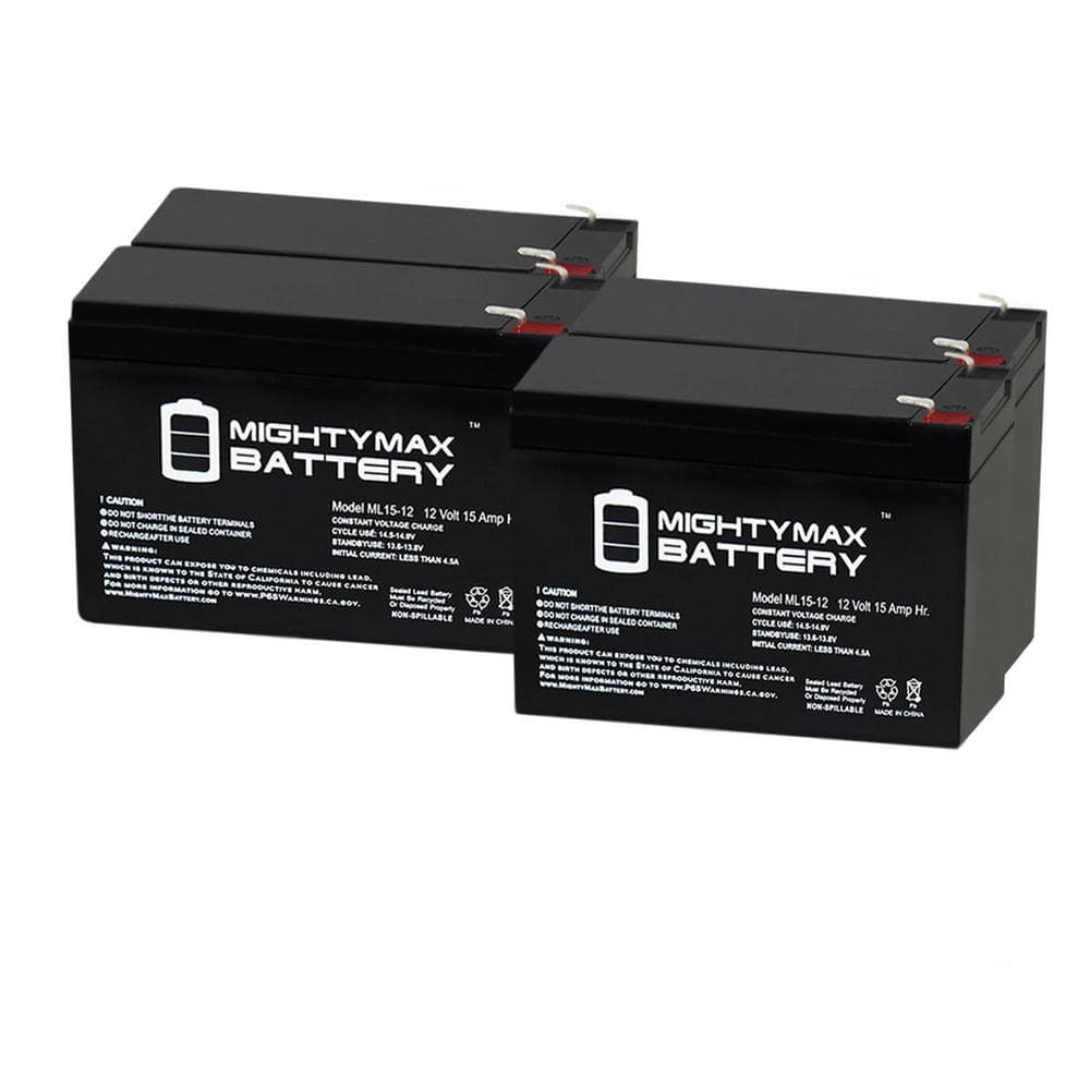 ML15-12 12-Volt 15AH F2 BATTERY REPLACEMENT FOR ToPin TP12-12 - 4 Pack price history on PriceWatchPro