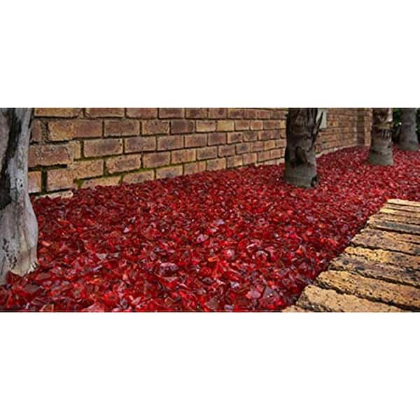 Dragon Glass 25lb. Medium Red Landscape Fire Glass