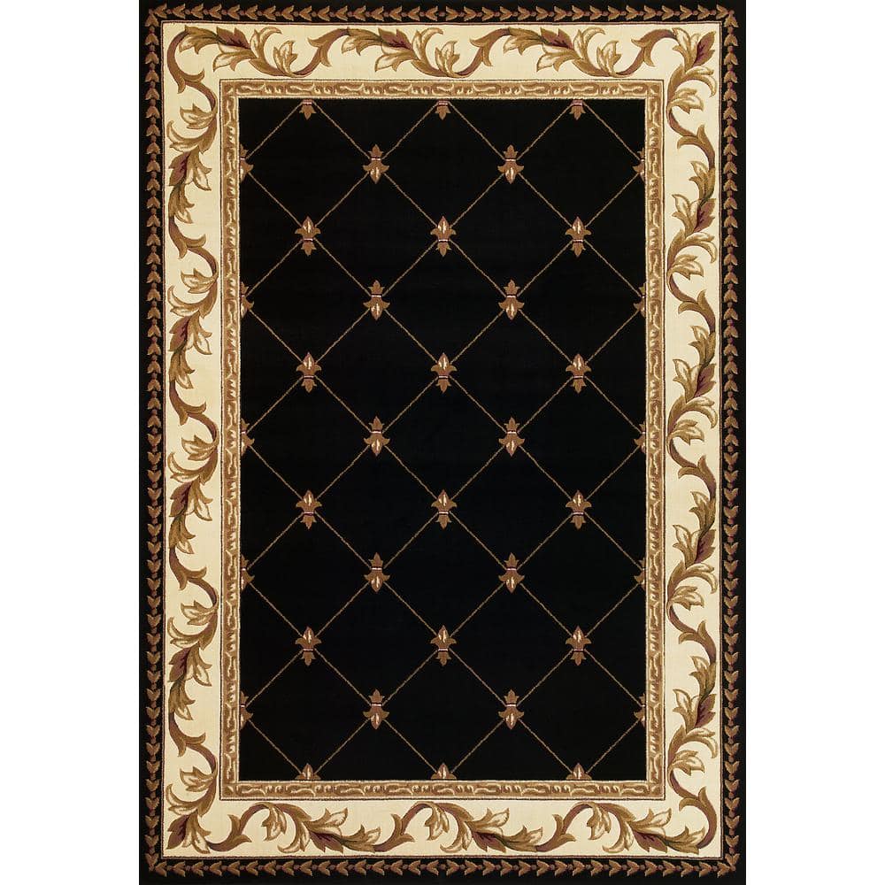 Victorian Black 2 ft. x 3 ft. Area Rug price history on PriceWatchPro