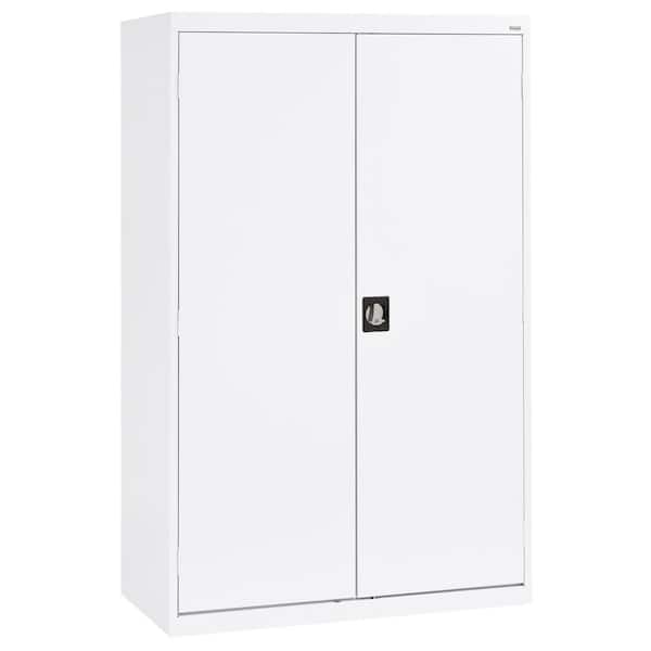 Sandusky Elite Series Steel Freestanding Garage Cabinet in White (46 in. W x 72 in. H x 24 in. D)