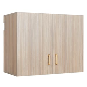 15.75 in. W x 29.9 in. D x 24 in. H Bathroom Storage Wall Cabinet in Light Brown
