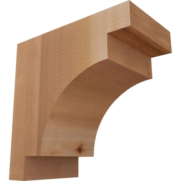 Ekena Millwork 5-1/2 in. x 10 in. x 10 in. Western Red Cedar Mediterranean Smooth Corbel