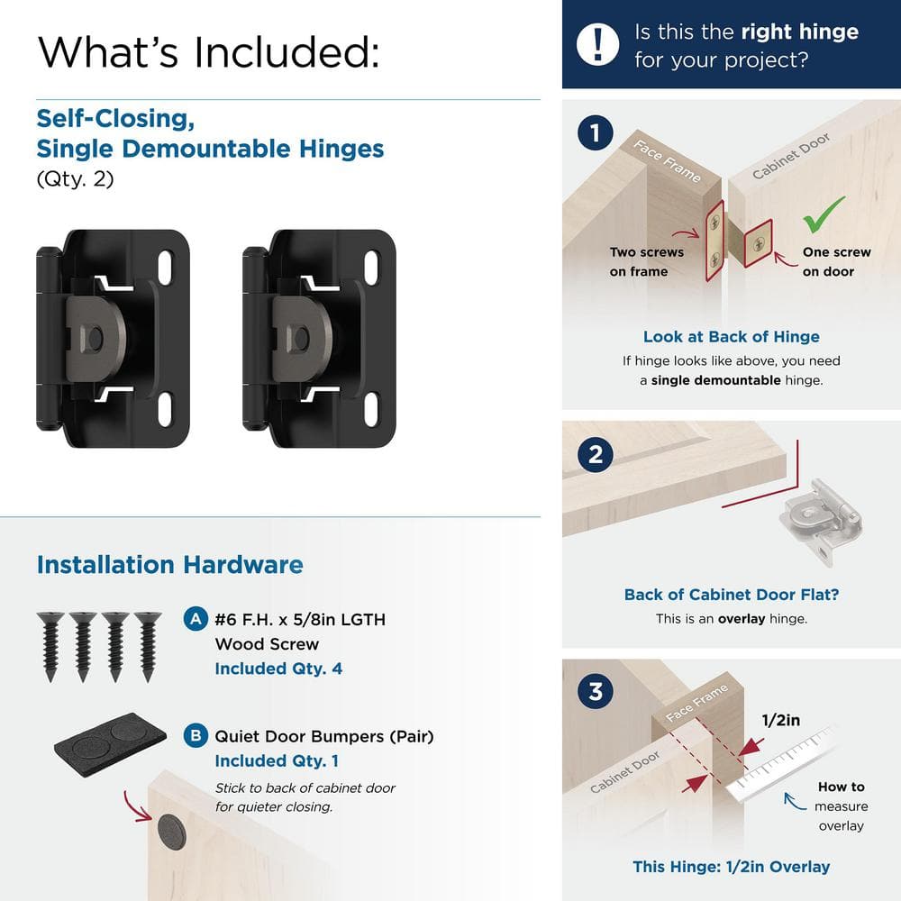 Matte Black Oil Rubbed Bronze Cabinet Hinge
