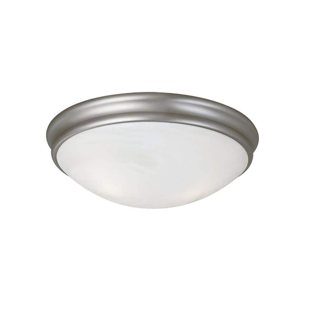 12 in. 1-Light Satin Nickel Flush Mount price history on PriceWatchPro
