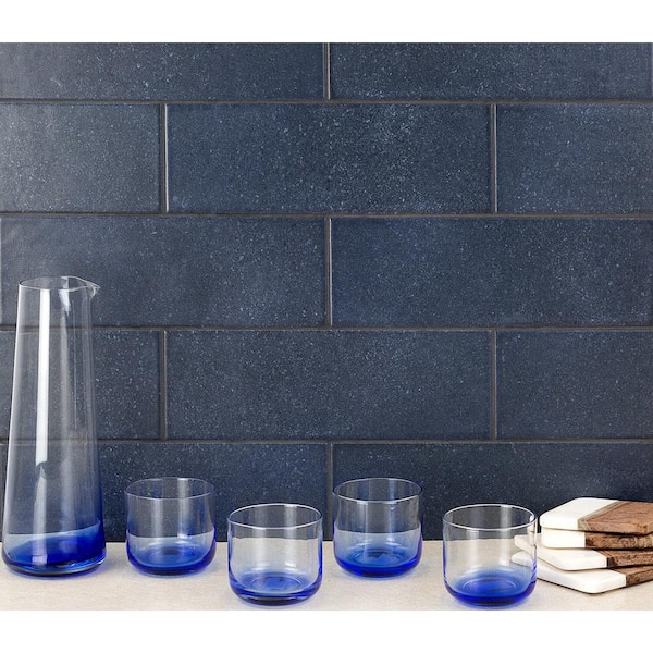 Piston Camp Blue Rock 4 in. x 12 in. Matte Ceramic Subway Wall Tile (34-piece 10.97 sq. ft. / box)