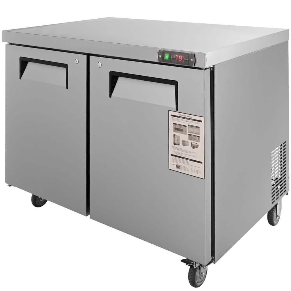 Commercial Refrigerator Undercounter Refrigerator 12.85 cu. ft. Thick Stainless Steel Refrigerated Food Prep Station