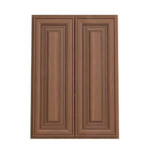 24 in. W x 12 in. D x 36 in. H in Cameo Scotch Plywood Ready to Assemble Wall Cabinet 2-Doors 2-Shelves Kitchen Cabinet