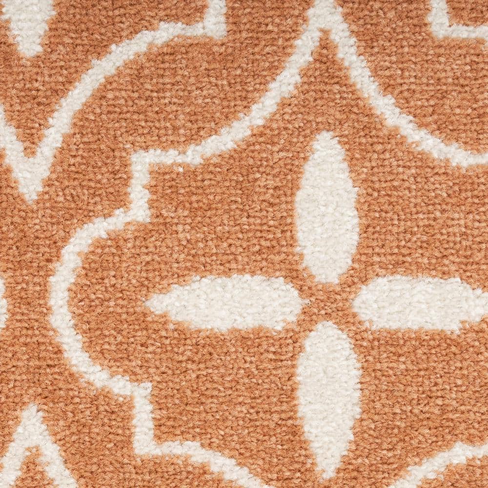 Copper and Ivory Moroccan Trellis 5' x 7' Outdoor Rug