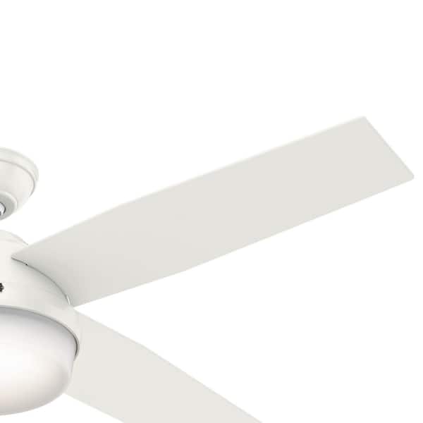Hunter - Dempsey 52 in. LED Indoor Fresh White Ceiling Fan with Light Kit and Universal Remote