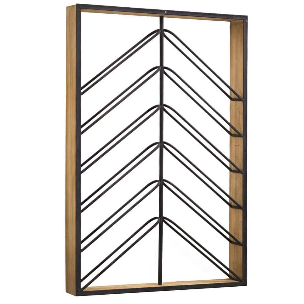 Wall Mounted Wine Rack - Wine Bottle Holder & Display Shelf - 12-Wine Bottle Storage Organizer (36.25” x 24.25”)