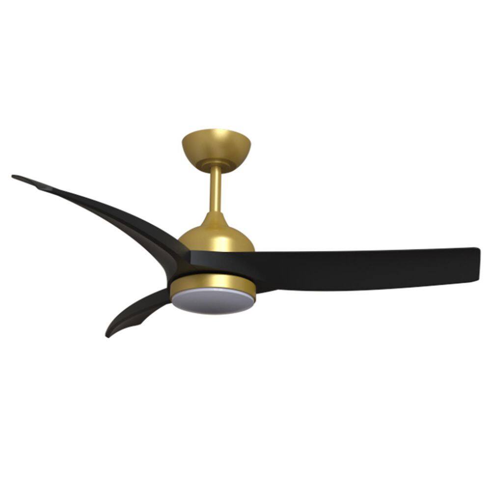 Sardinia 52 in. Indoor Gold / Black Downrod Mount Ceiling Fan with Integrated LED with Remote & App Control Included price history on PriceWatchPro