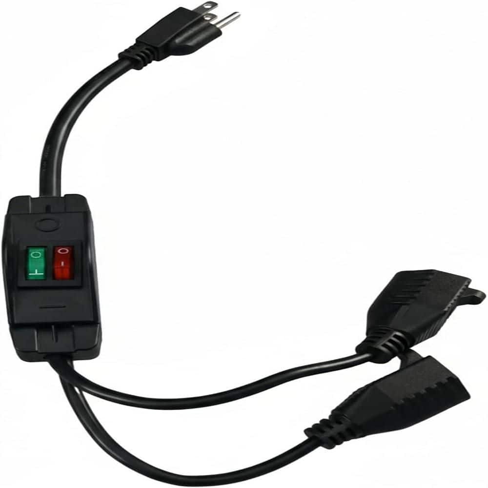 Heavy-Duty Power Extension Cable 1.6 ft. 14 / 3 SJTW Outdoor Extension Cord with Waterproof On / Off Switch, Black price history on PriceWatchPro