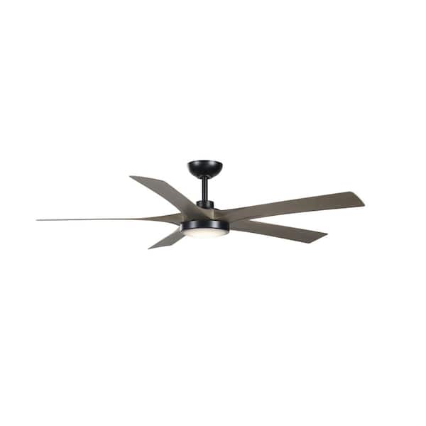 Home Decorators Collection Stahlmark 56 in. Integrated LED Coal Indoor/Outdoor Ceiling Fan