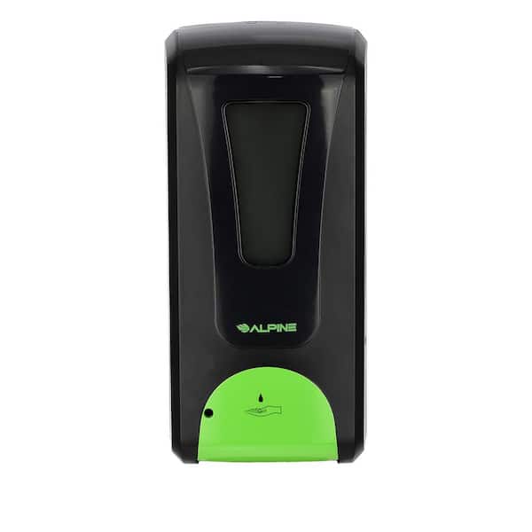 Alpine Industries 1200 ml. Wall Mount Automatic Gel Hand Sanitizer Dispenser in Black