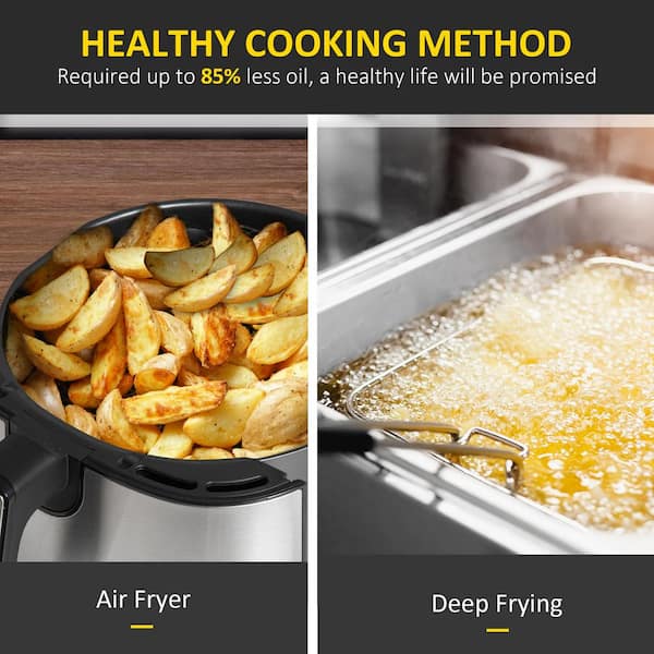 Air Fryer, Small Air Fryer, Less Oil Airfryer, 1500W Air Fryer Oven Pizza  Cooker, Non-Stick Fry Basket, Over Heat Protection, Timer+Temperature