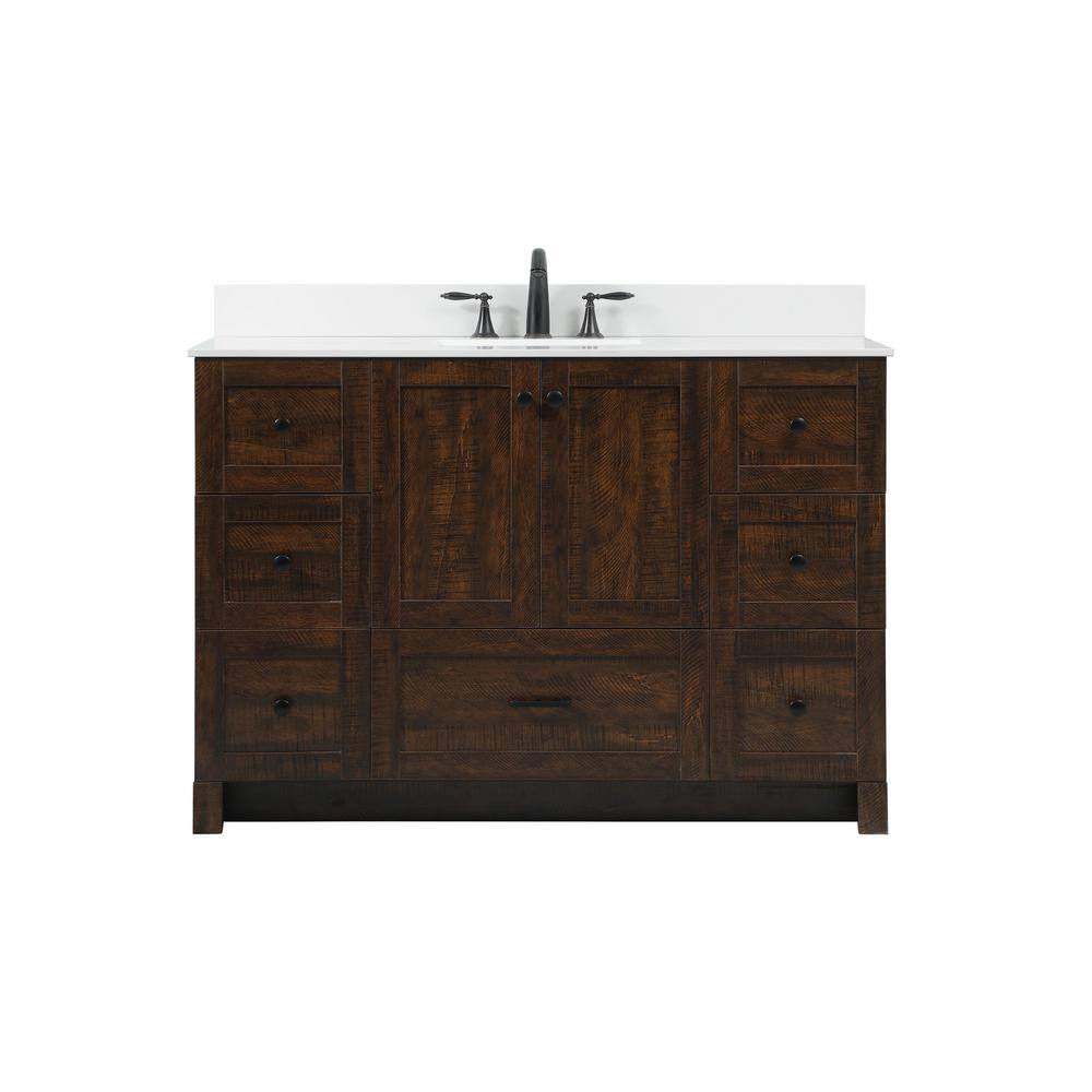Simply Living 48 in. W x 19 in. D x 34 in. H Bath Vanity in Expresso with I