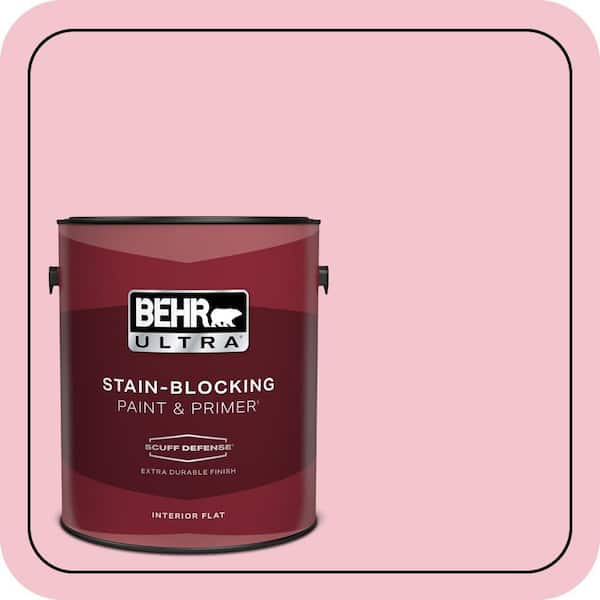 BEHR ULTRA 1 gal. #P150-2 Energetic Pink Extra Durable Flat Interior Paint & Primer