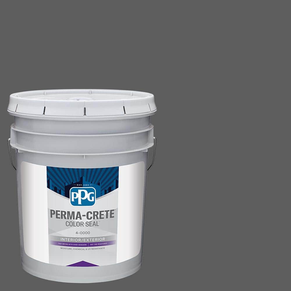 Perma-Crete Color Seal gal. PPG1001-6 Knight's Armor Satin Interior/ Exterior Concrete Stain PPG1001-6PC-5SA The Home Depot