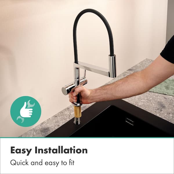 Hansgrohe Talis N 32 in. Pull Out Sprayer Kitchen Faucet Deckplate