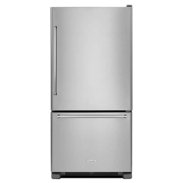 https://images.thdstatic.com/productImages/8a758e15-e20c-44eb-8027-301eb15fab68/svn/stainless-steel-kitchenaid-bottom-freezer-refrigerators-krbr109ess-64_600.jpg