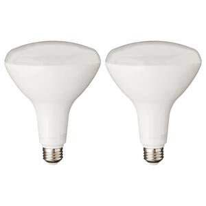 120-Watt Equivalent BR40 Flood Energy Star Dimmable CEC LED Light Bulb Bright White (2-Pack)