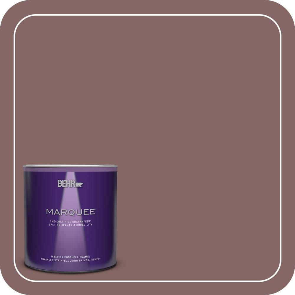 BEHR MARQUEE 1 qt. #130F-6 Brazil Nut Eggshell Enamel Interior Paint ...