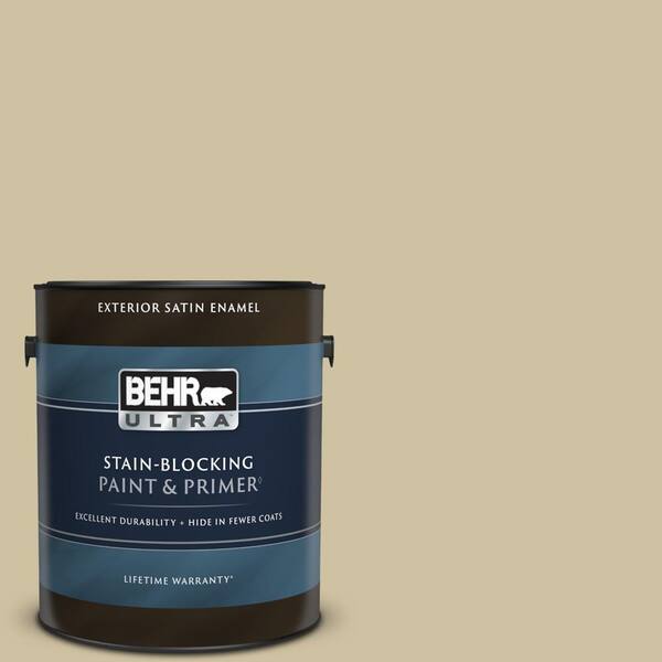 BEHR ULTRA 1 gal. S3303 Seasoned Salt Satin Enamel Exterior Paint