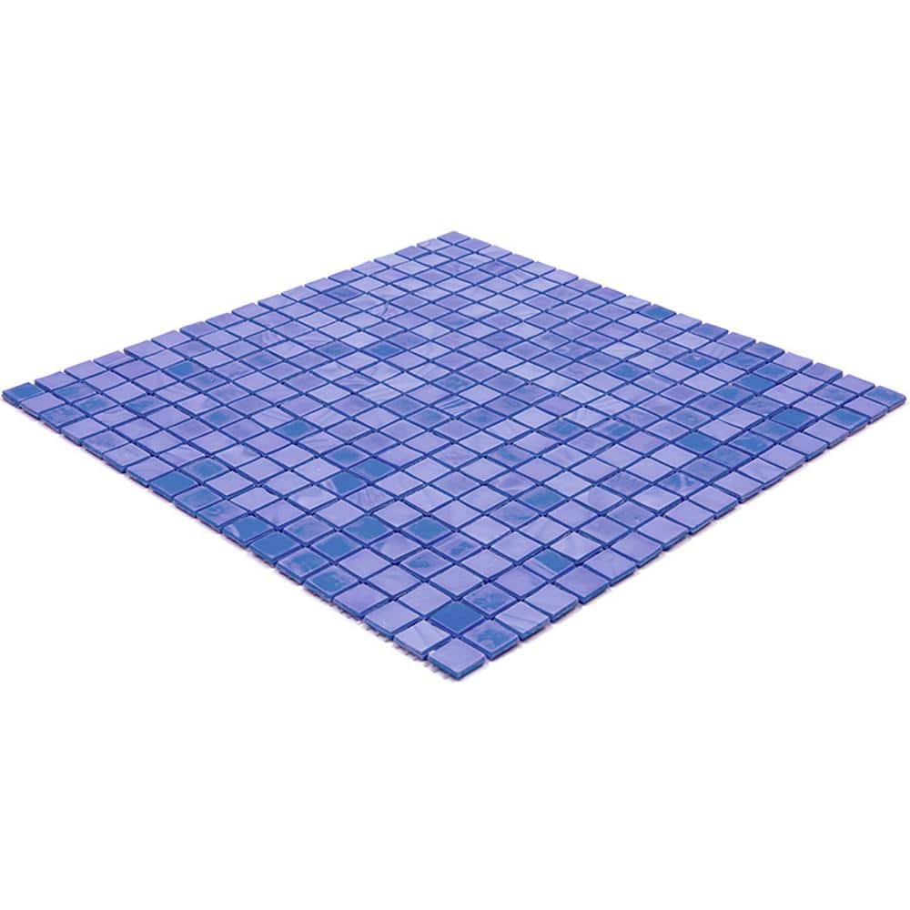 Neon Blue Glass Mosaic Wall and Floor Tile