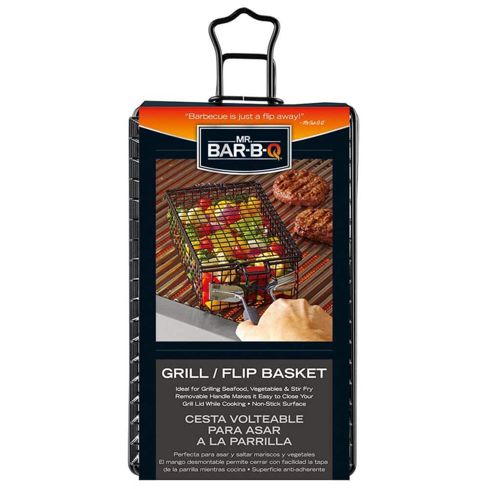 Mr. Bar-B-Q Grill/Flip Basket with Removable Handle 06762Y