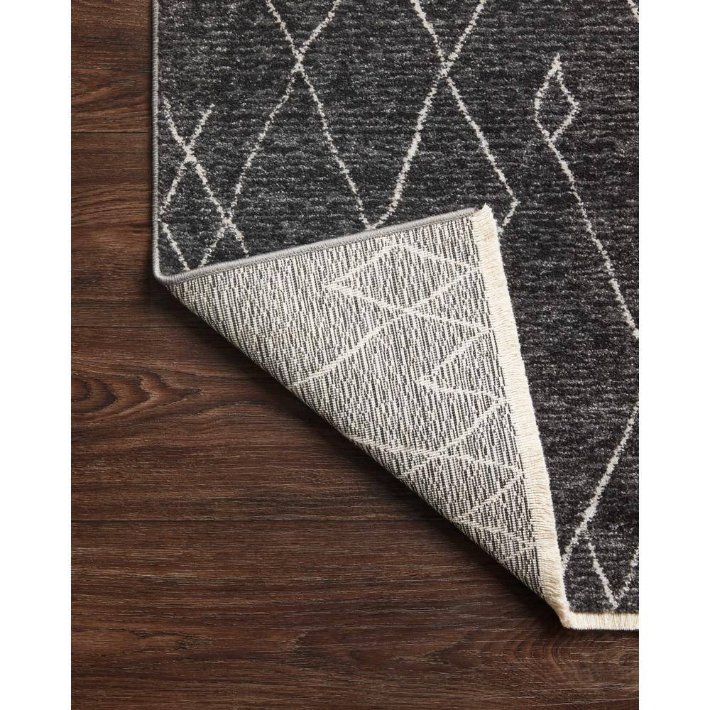 Charcoal and Dove Moroccan Runner Rug, 12' x 3'