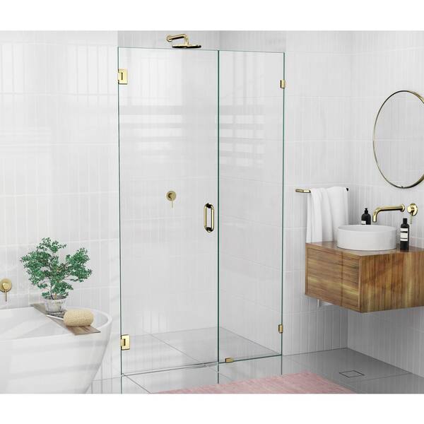 Glass Warehouse Illume 44.75 in. W x 78 in. H Wall Hinged Frameless ...