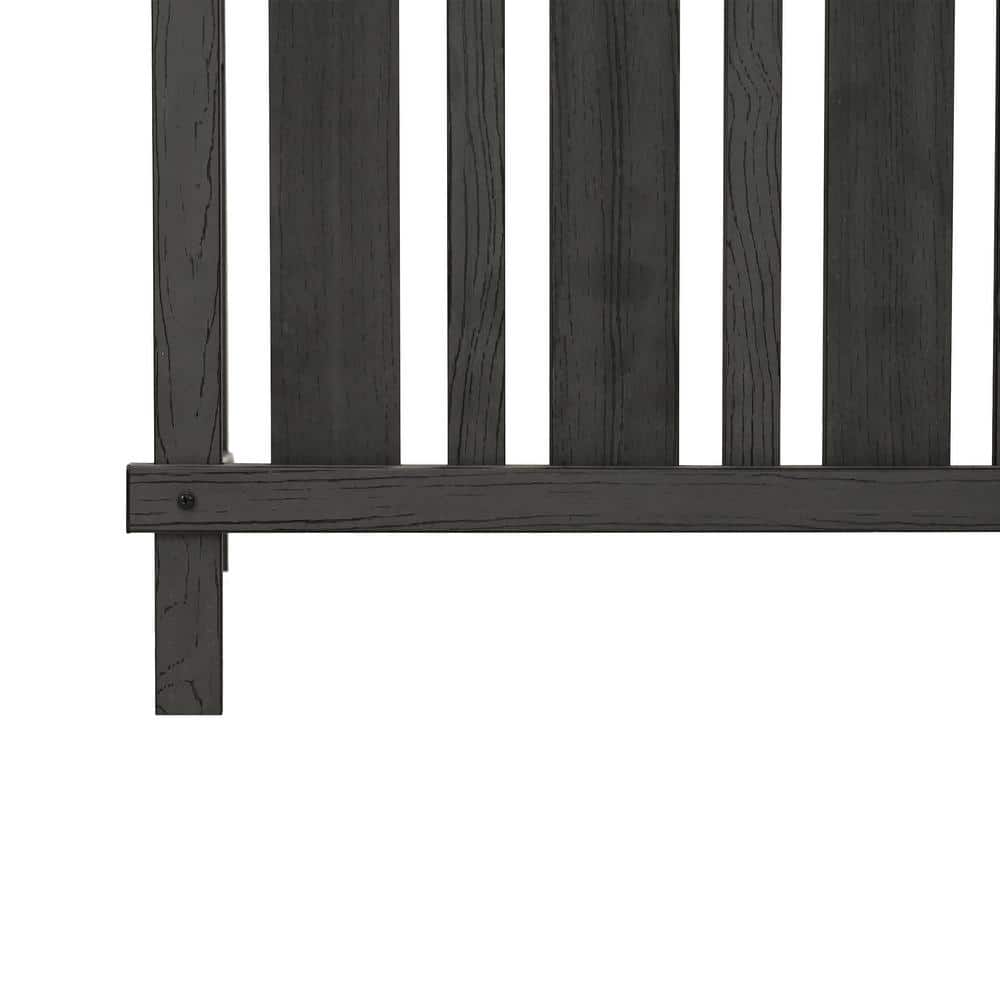 Roanoke Charcoal Vinyl 3-Panel Freestanding Privacy Screen