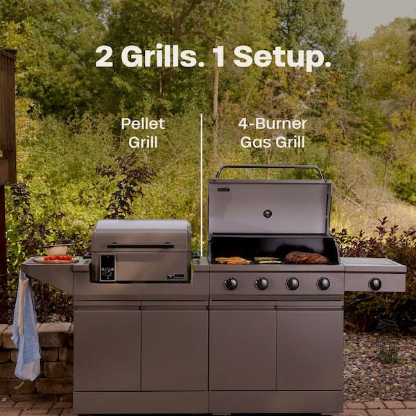 TYTUS Modular Duo with 4-Burner Gas Grill and Pellet Grill