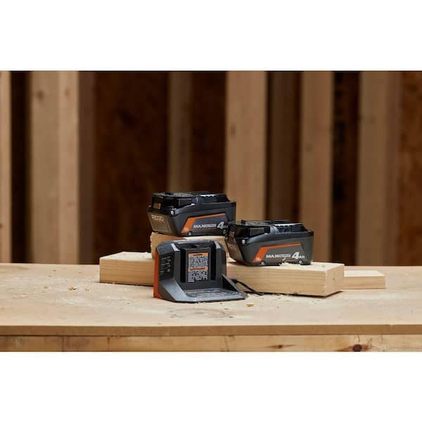 RIDGID - 18V MAX Output Starter Kit with (2) 4.0 Ah Batteries and Charger