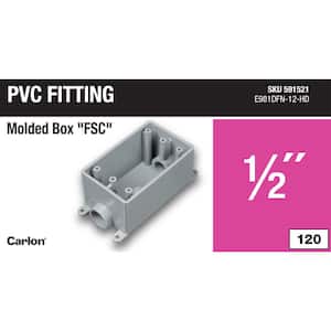 1-Gang 19 cu. in. 1/2 in. PVC Type FSC FS Box