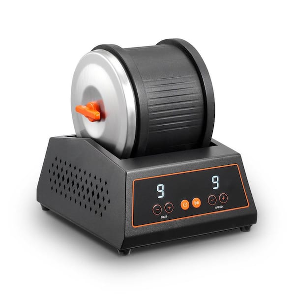 SKYSHALO Direct Drive 3 lbs. Rock Tumbler Kit, 4-Speed/9-Day Timer, Professional Rock Polisher with Rough Gemstones/Fastenings