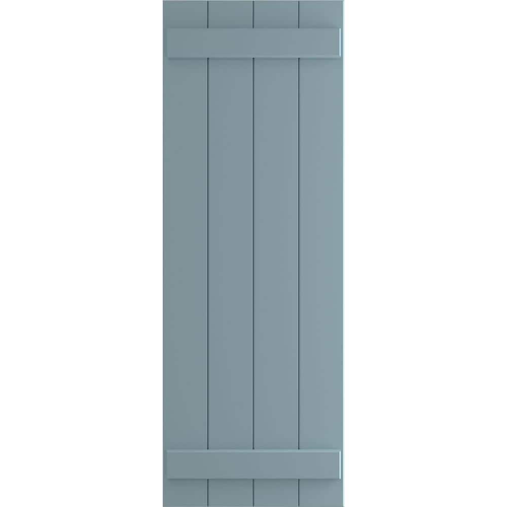 Peaceful Blue PVC Board-n-Batten Shutters 21.5"W x 28"H