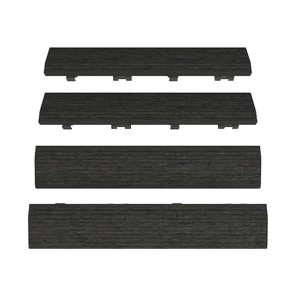 y*iFTWO（FNTC ）BLACK DECK 157 W NewTechWood 1/6 ft. X 1 ft. Quick Deck Composite Deck Tiles