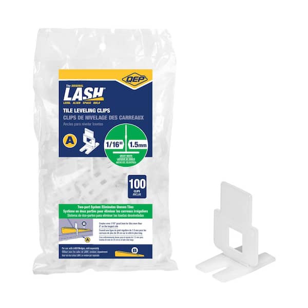 LASH White 1/16 in. Clip, Part A of 2-Part Tile Leveling System 100-Pack