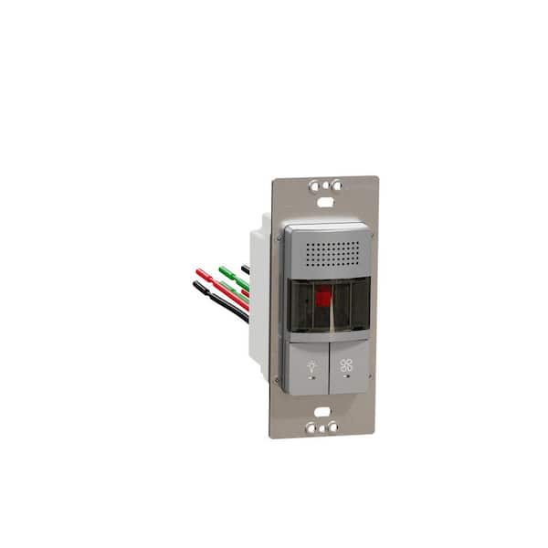 X Series 15 Amp 500 Watt Single-Pole Occupancy/Humidity Sensor Light and Fan Control Back Wires Matte Gray