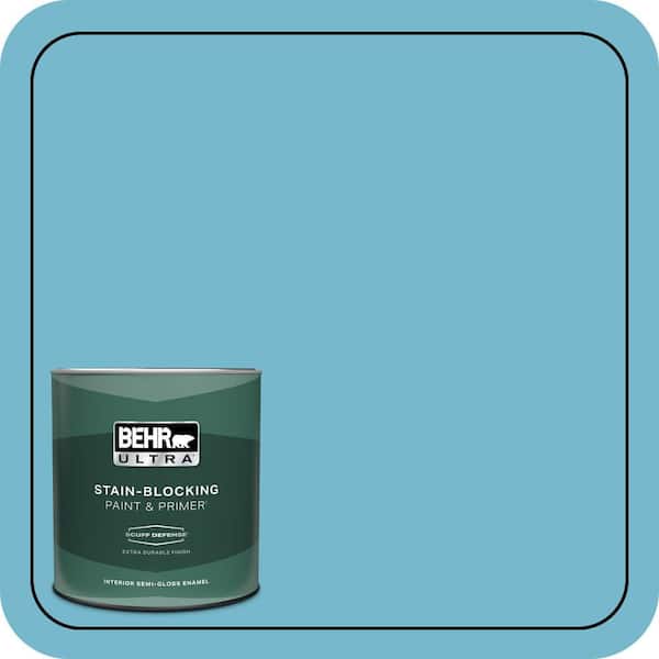 BEHR ULTRA 1 qt. #M480-4 Below Zero Extra Durable Semi-Gloss Enamel Interior Paint & Primer
