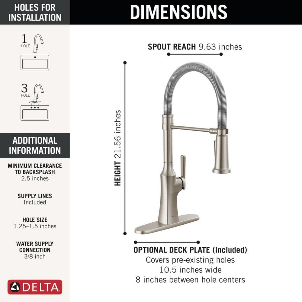Stainless Steel Pull-Down Kitchen Faucet with Magnetic Dock