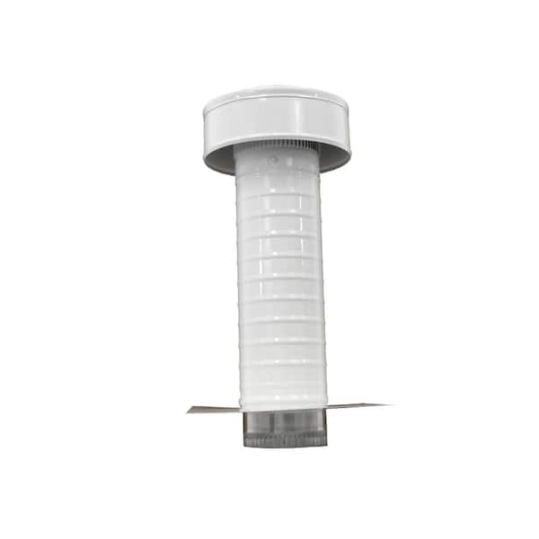 Active Ventilation 4 in. Dia. Aluminum Keepa Roof Jack in White