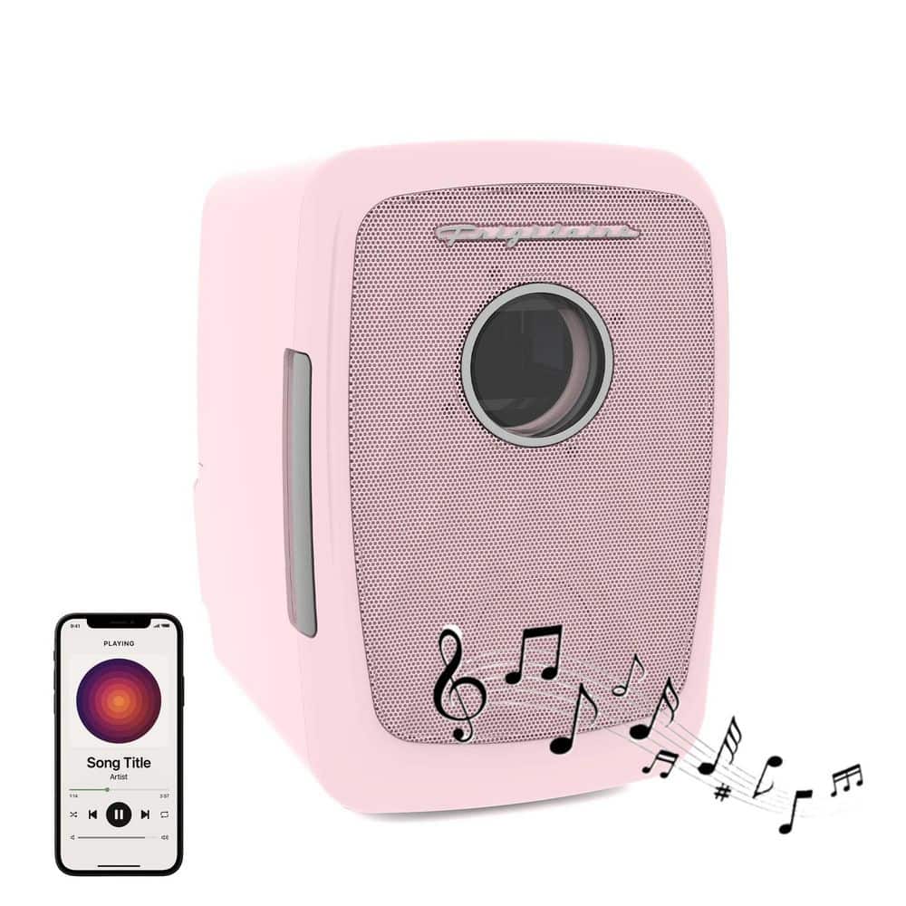 12 in. 1 cu. ft. 9-Can Retro Mini Refrigerator with Bluetooth in Pink price history on PriceWatchPro